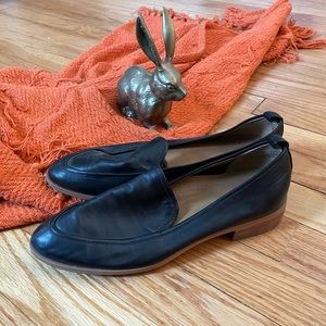 Susima black leather smoking loafers size 7.5